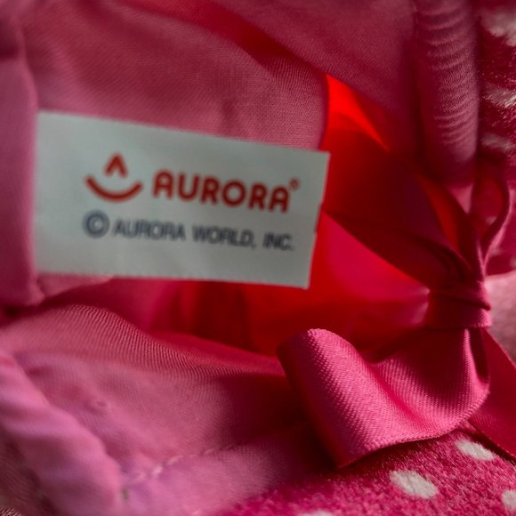 Aurora Plush Pink Polka Dot Pet Carrier Stuffed Animal Purse- NWOT - Picture 5 of 11